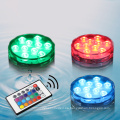 10 LED Multicolor Piscina sumergible Fiesta impermeable Florero Floralytes Base de control remoto bajo el agua Led Piscina luz del té